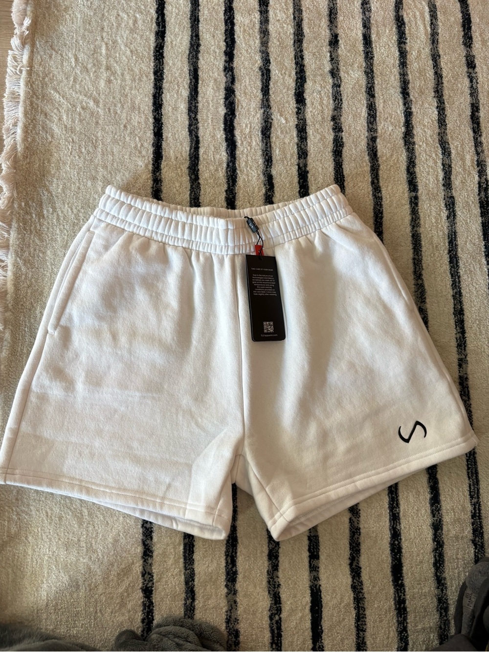 LF White Athletic Shorts with Subtle Logo